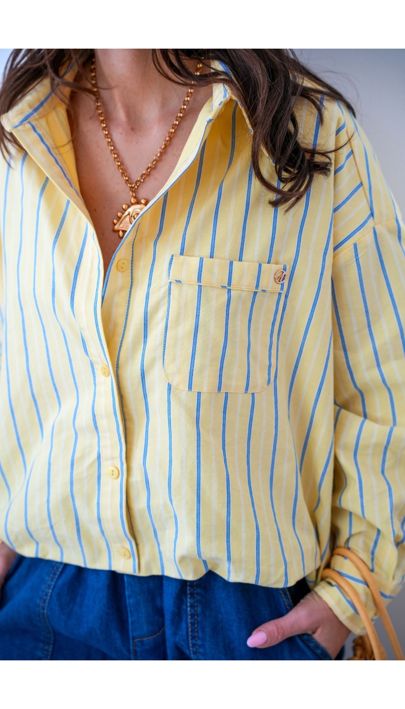 Chemisier Rayé Jaune PENELOPE
