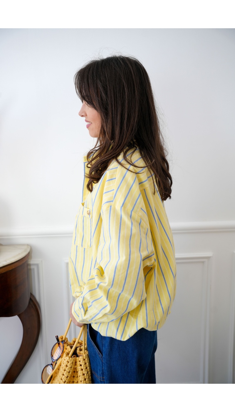 Chemisier Rayé Jaune PENELOPE
