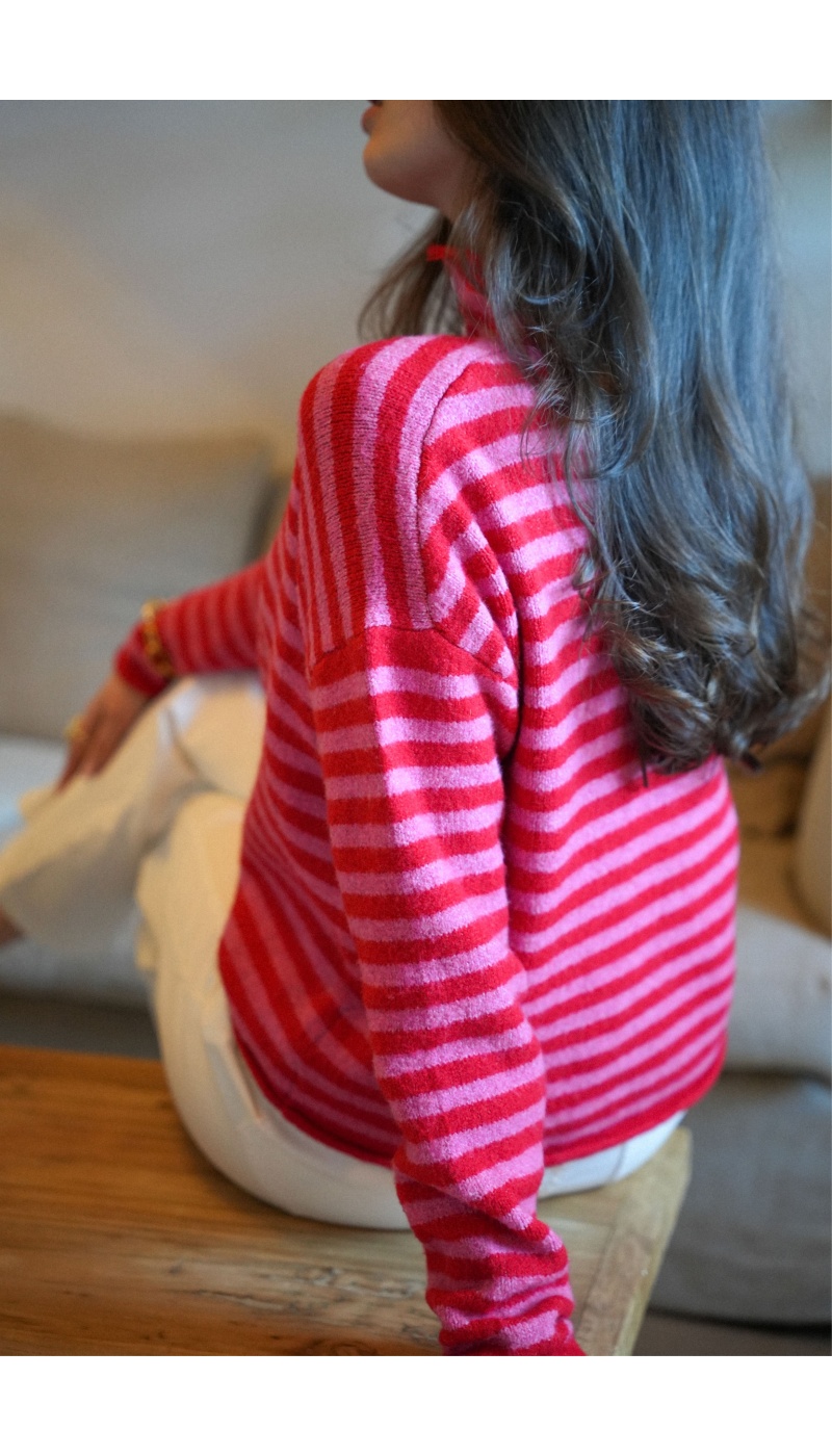 JUBYLEE BE FIRST ROUGE FUSHIA GILET FEMME