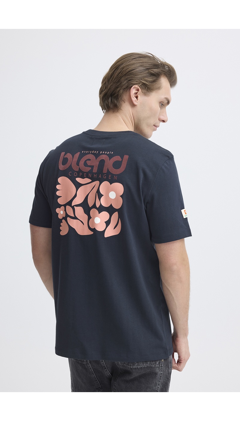 T-shirt Fleurs Marine BHSUN