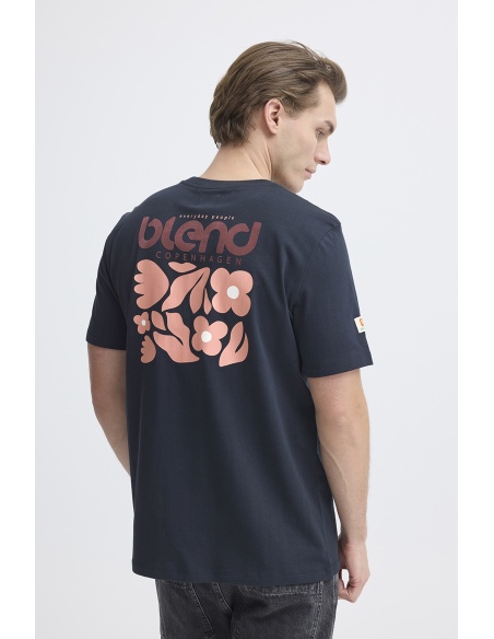 T-shirt Fleurs Marine BHSUN