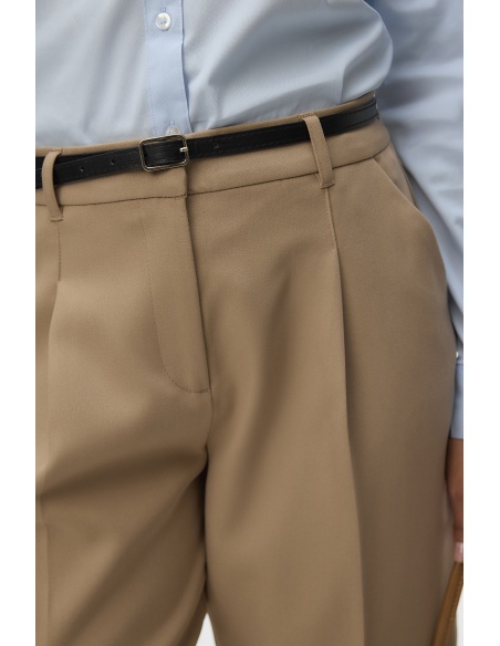 Pantalon Barrel Silver Mink VMELMA Longueur 30