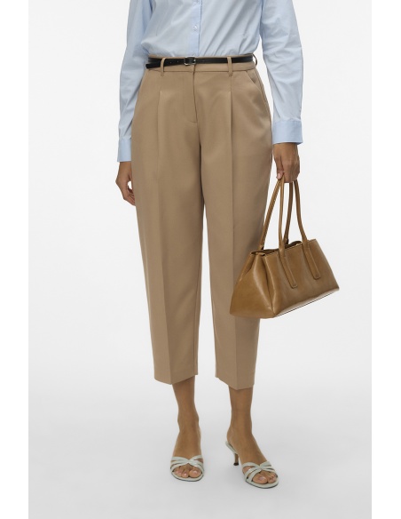 Pantalon Barrel Silver Mink VMELMA Longueur 30