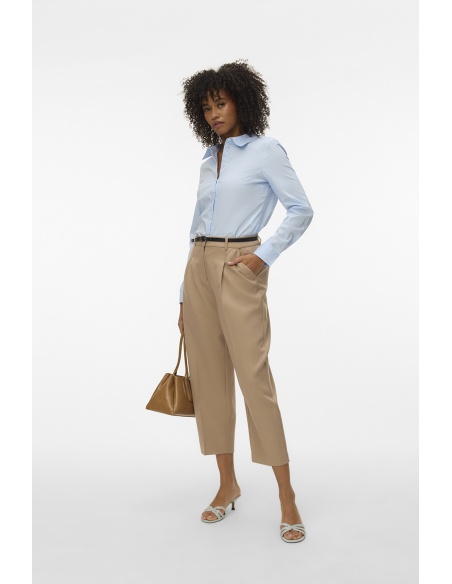 Pantalon Barrel Silver Mink VMELMA Longueur 32