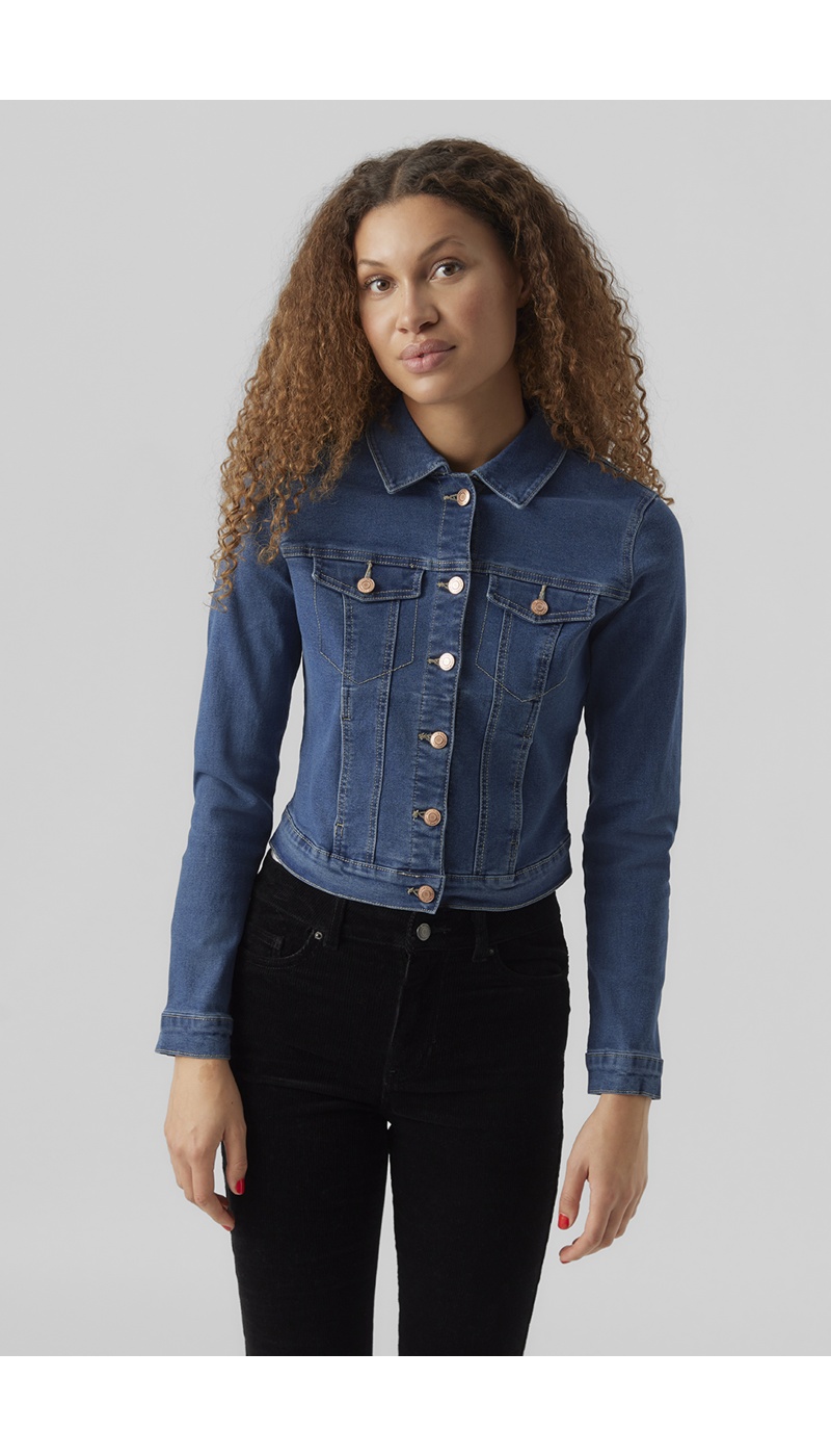 Jaqueta Jeans VMLUNA Vero Moda Azul Médio - 3 | MULHERES