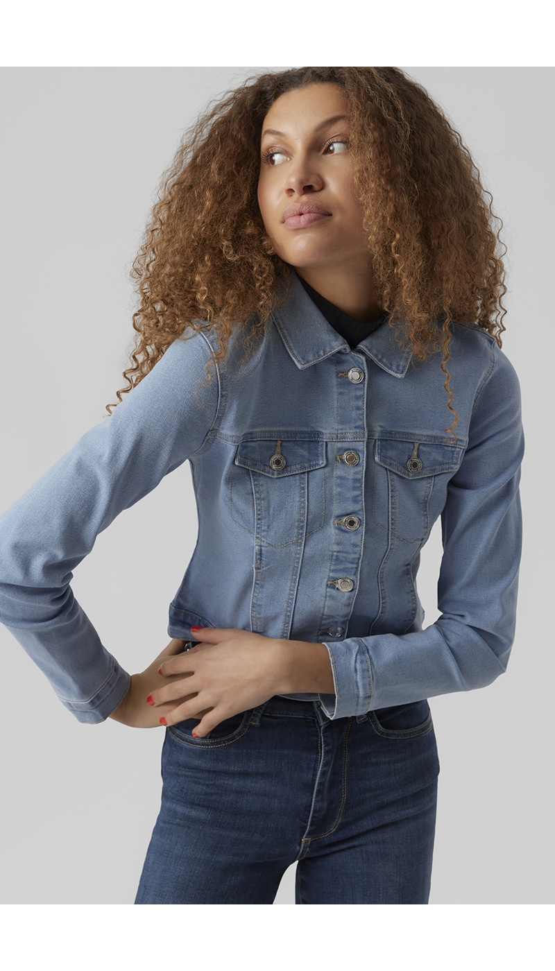 Hellblaue Denim-VMLUNA-Jacke Vero Moda - 4 | FRAUEN
