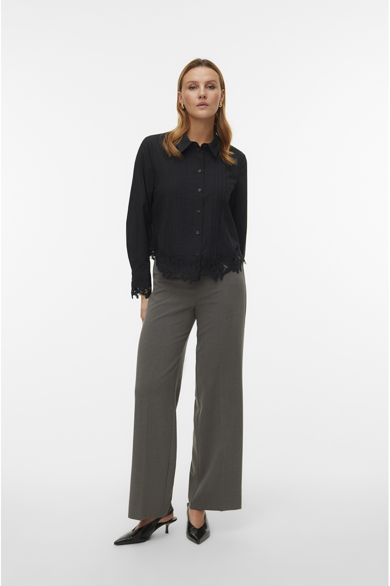 VERO MODA MEDIUM GREY PANTALONS