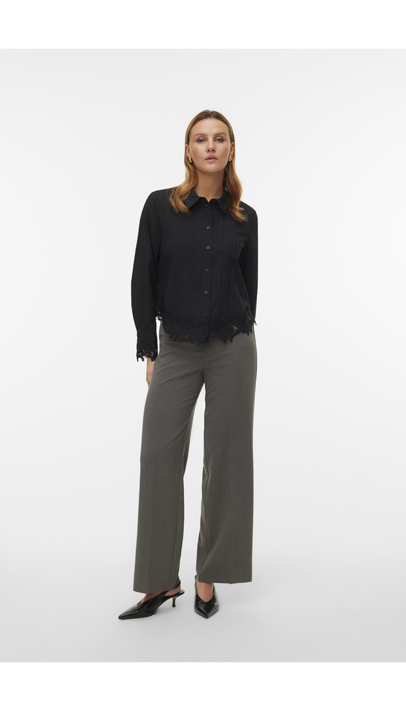 Pantalon Medium Grey Melange VMTEXAS Longueur 30