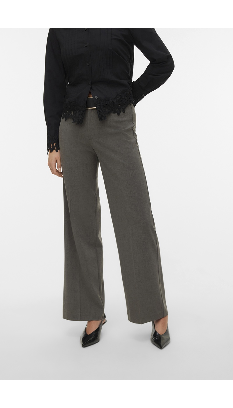 Pantalon Medium Grey Melange VMTEXAS Longueur 30