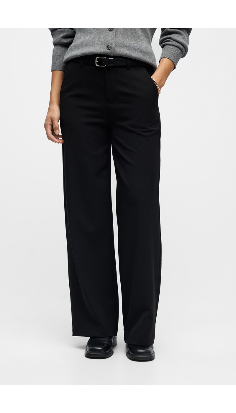 OBJLISA OBJECT Black Wide Pants - 3 | DOWN