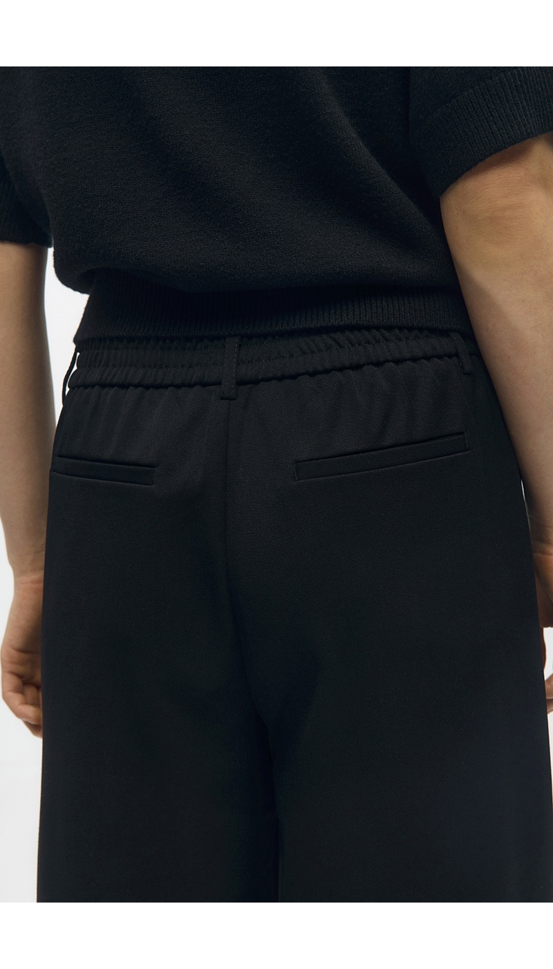 OBJLISA OBJECT Black Wide Pants - 7 | DOWN