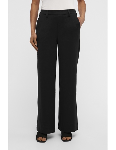OBJLISA OBJECT Black Wide Pants - 4 | DOWN