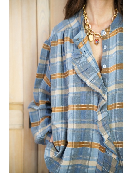 Chemisier Carreaux Ciel Johanna NESTA
