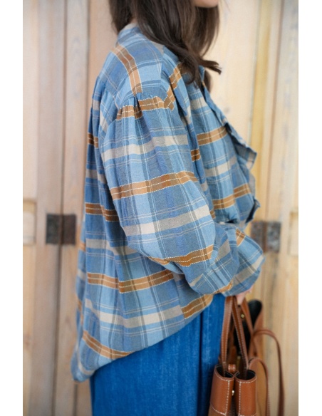 Chemisier Carreaux Ciel Johanna NESTA