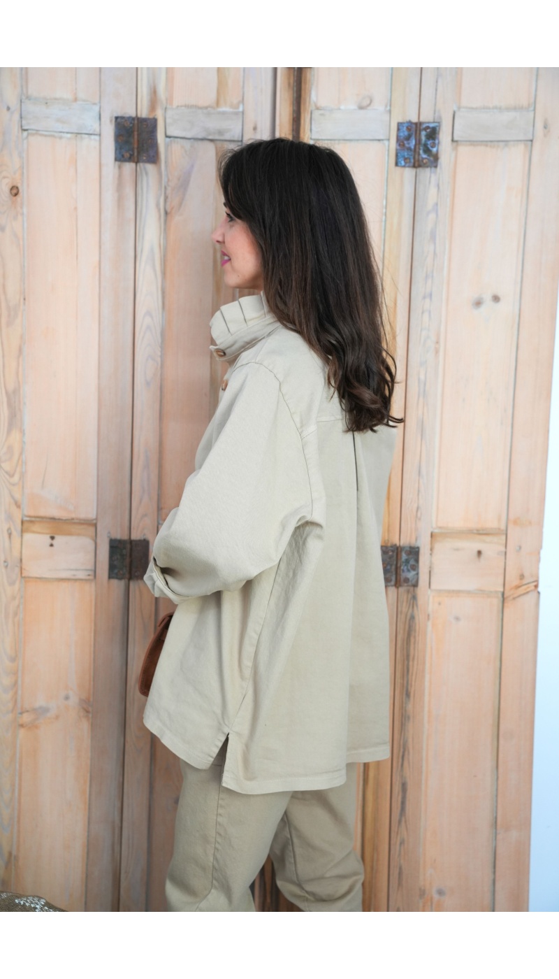 Chemisier Jean Beige LILY