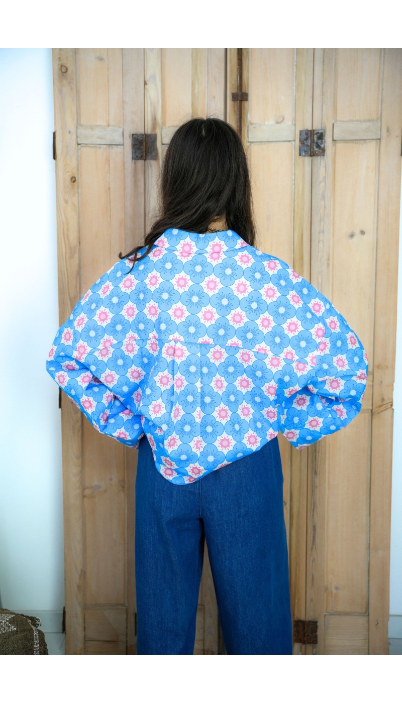 Chemisier Fleurs Bleues Johanna ALMA