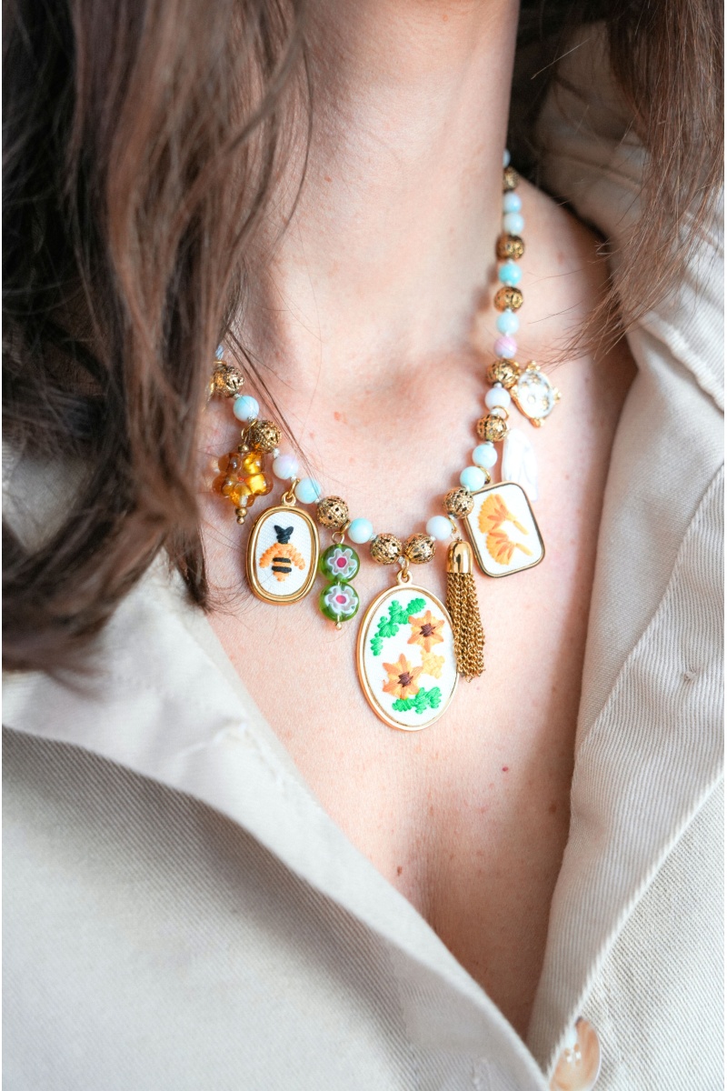 Collier Fleurs Boule THALIE 2