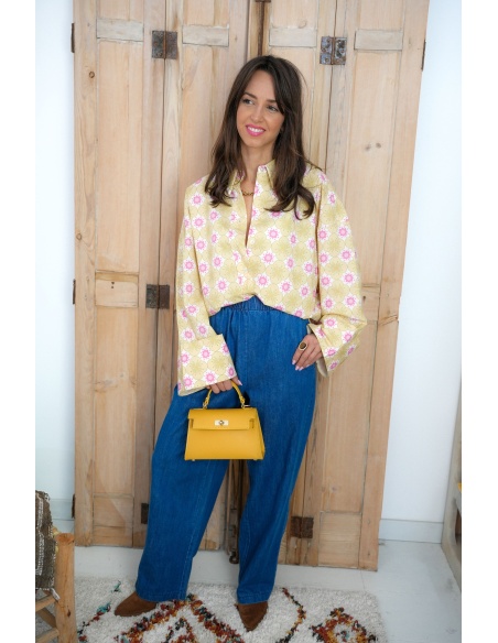 Chemisier Fleurs Jaunes Johanna ALMA