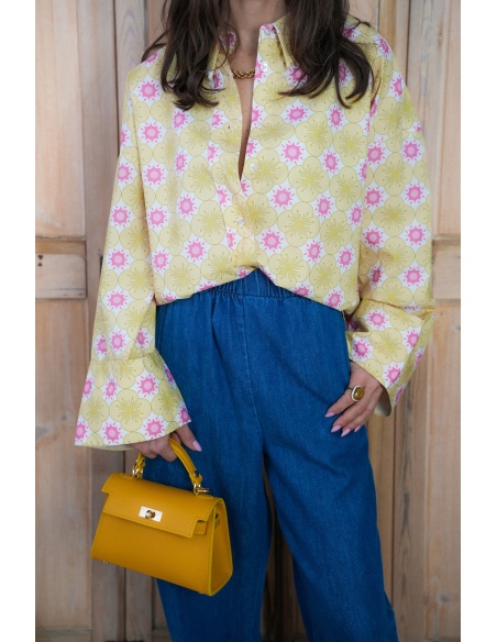 Chemisier Fleurs Jaunes Johanna ALMA