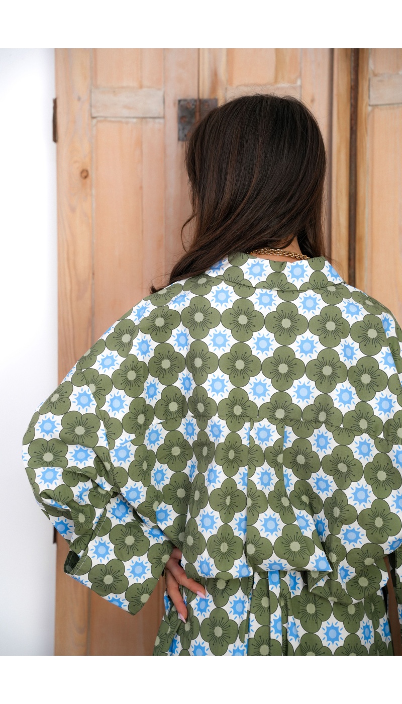 Chemisier Fleurs Vertes Johanna ALMA