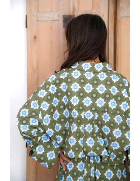 Chemisier Fleurs Vertes Johanna ALMA
