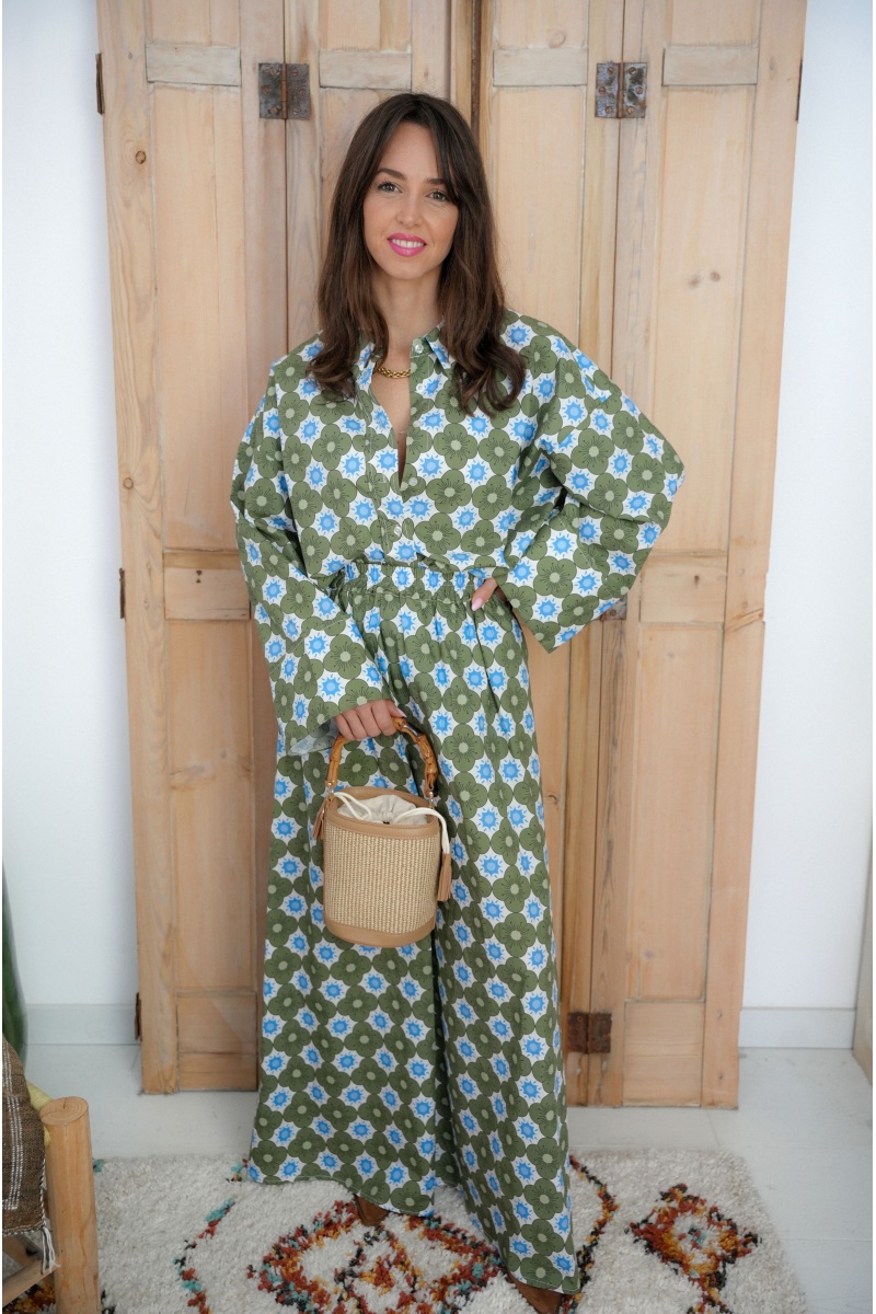 Jupe Fleurs Vertes LEA 2