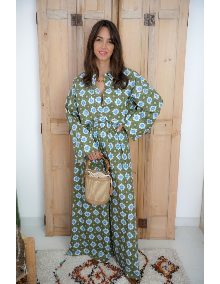 Jupe Fleurs Vertes LEA