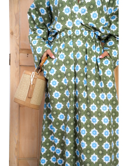 Jupe Fleurs Vertes LEA