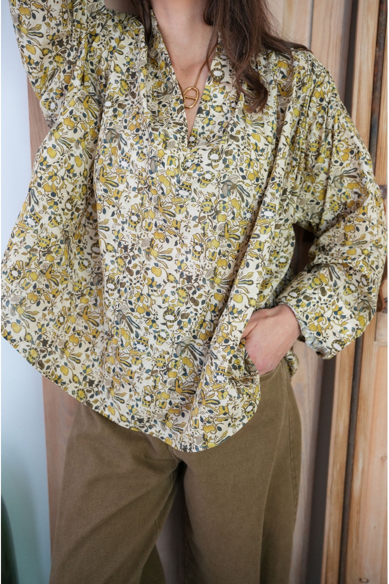 johanna toutoun IMPRI OLIVE CHEMISIER 2