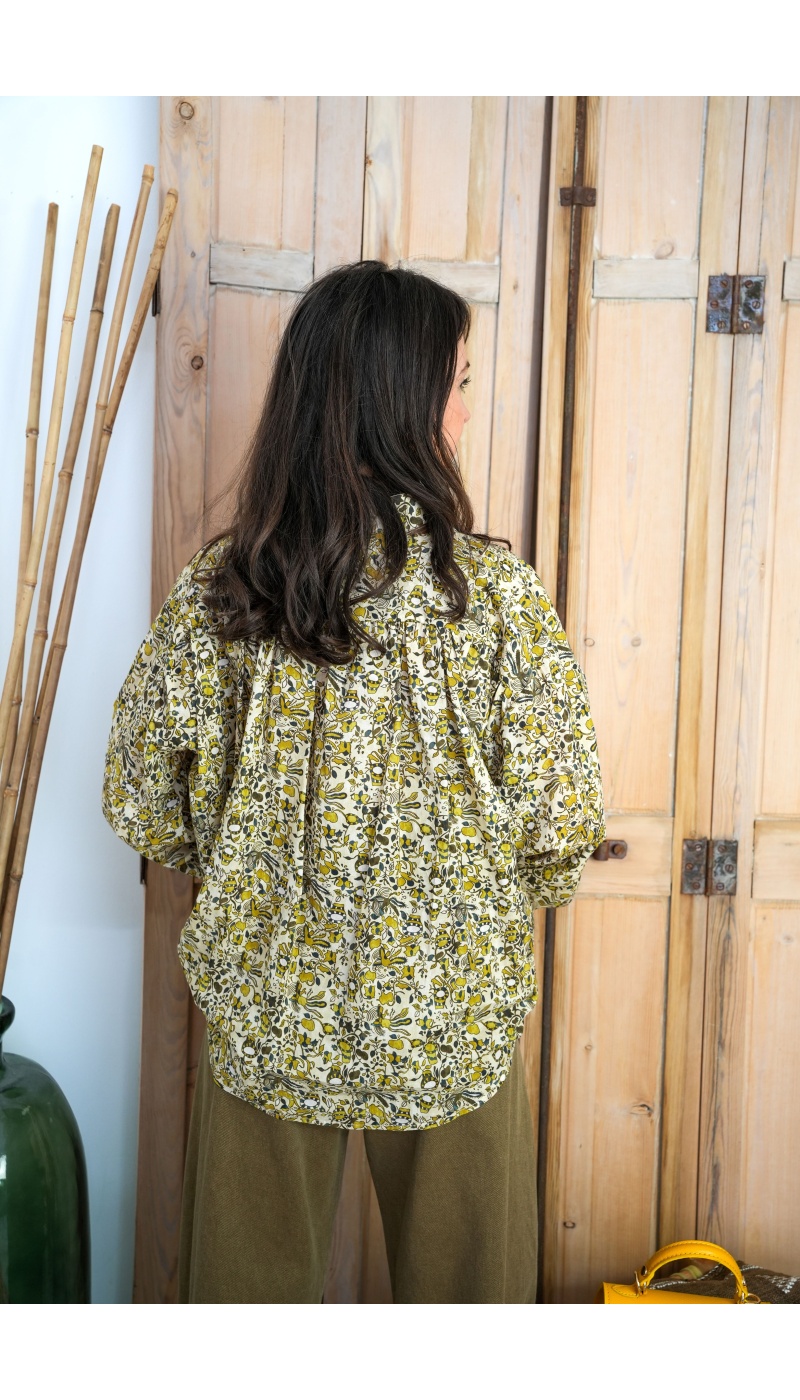 johanna toutoun IMPRI OLIVE CHEMISIER