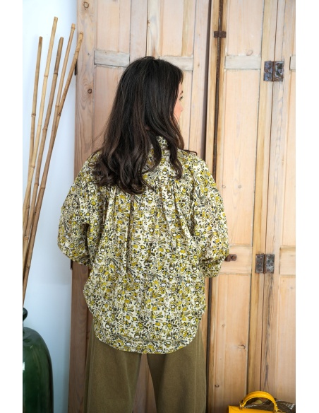 johanna toutoun IMPRI OLIVE CHEMISIER