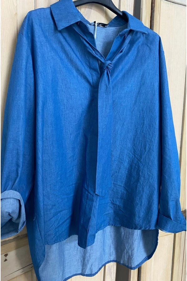 Chemise Denim Noeud ALBA Noho - 1 | HAUTS 2