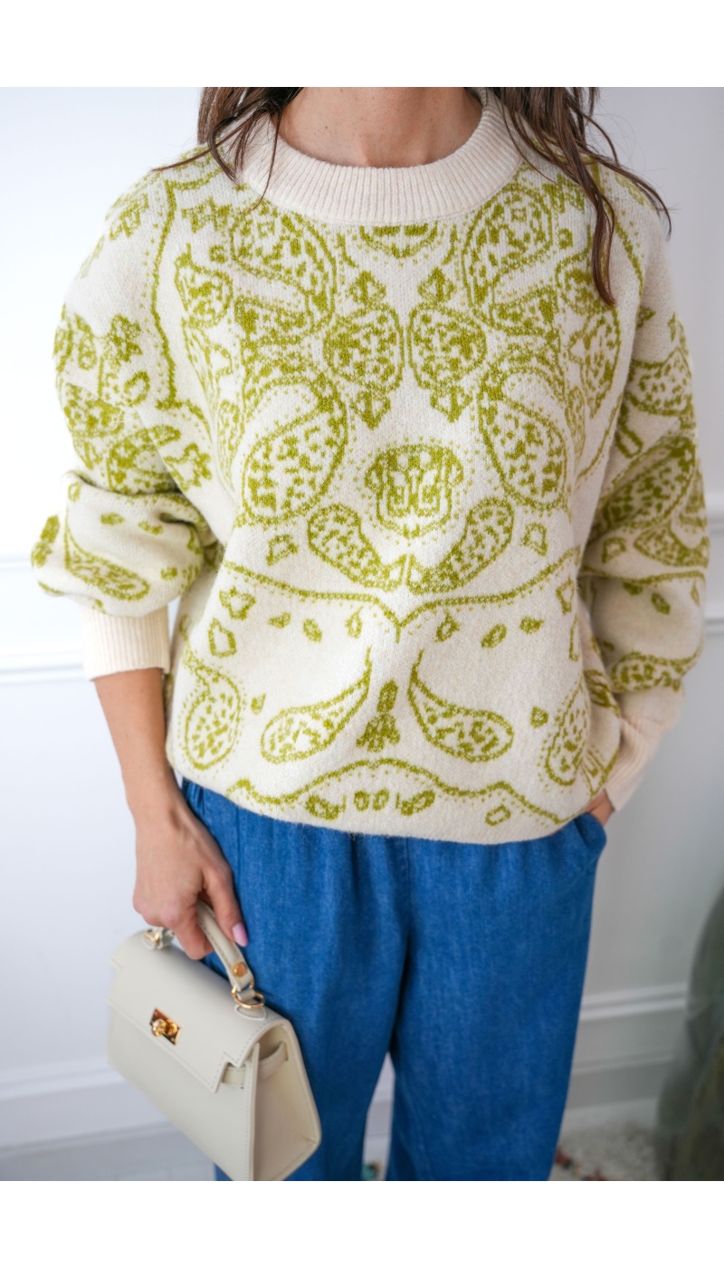 Pull Cachemire Kaki NIDANA