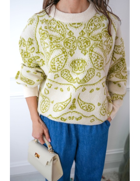 AN'GE CACHEM ECRU PULL FEMME