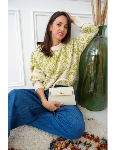 AN'GE CACHEM ECRU PULL FEMME