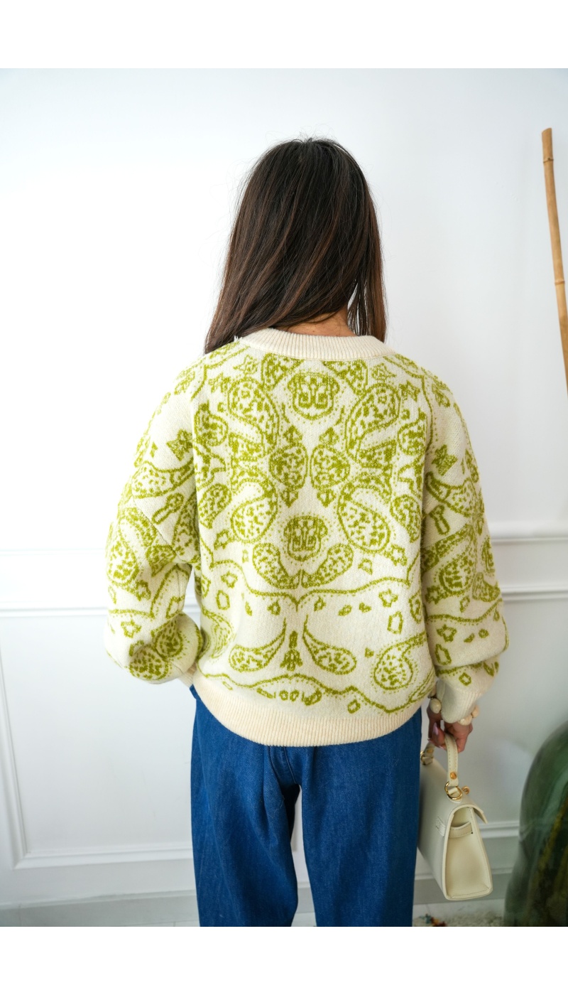 AN'GE CACHEM ECRU PULL FEMME