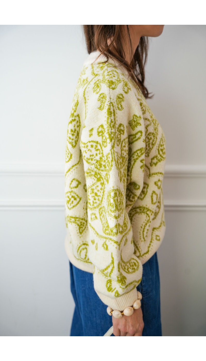 AN'GE CACHEM ECRU PULL FEMME