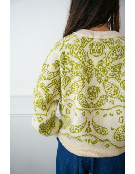 AN'GE CACHEM ECRU PULL FEMME