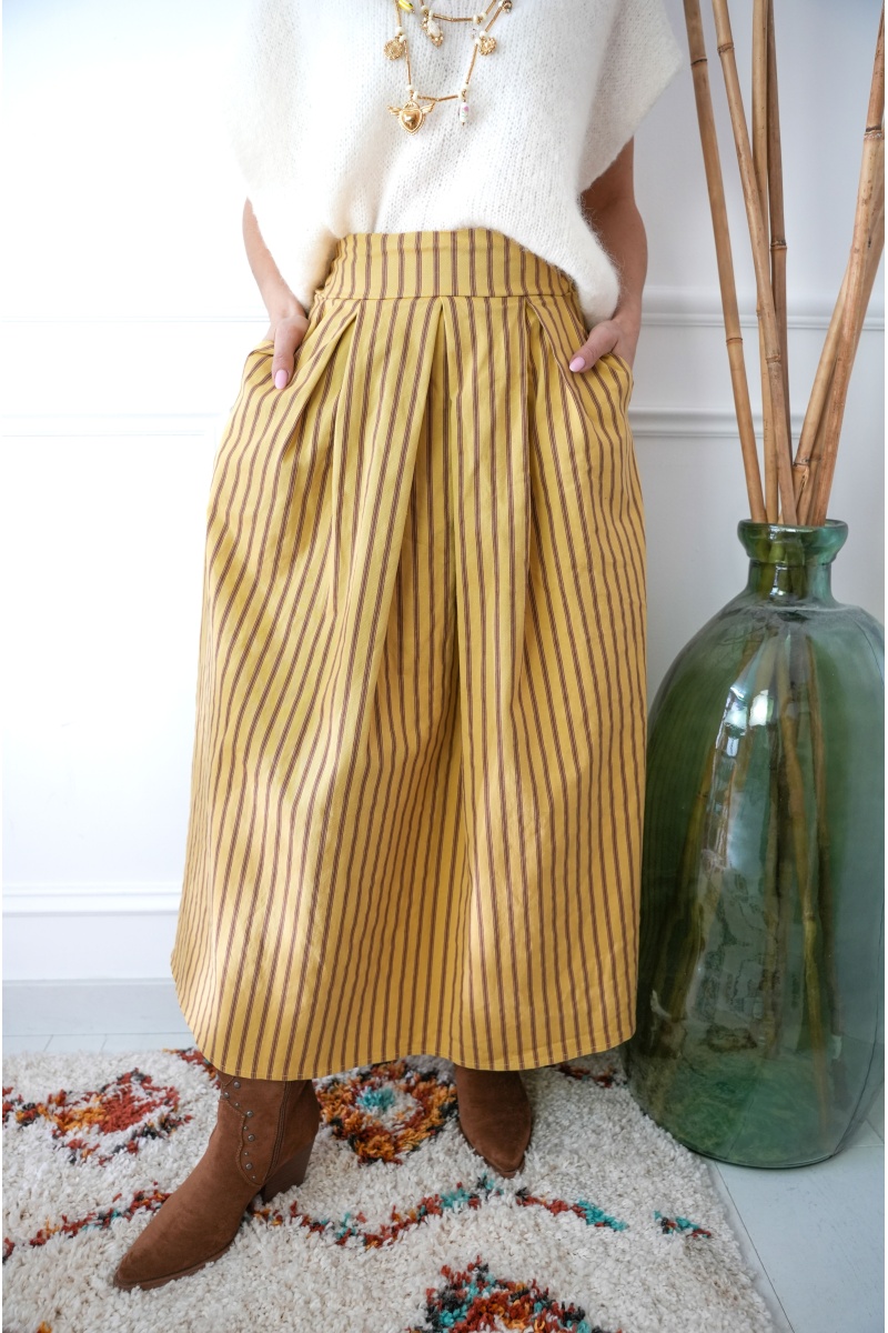 Jupe Rayée Jaune MAYA