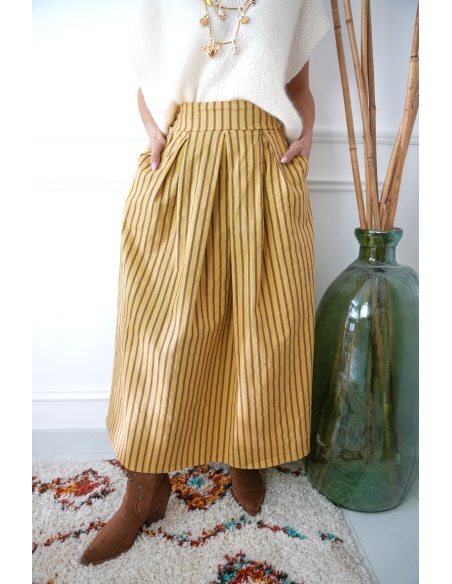 Jupe Rayée Jaune MAYA