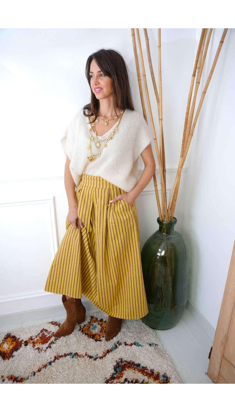 Jupe Rayée Jaune MAYA