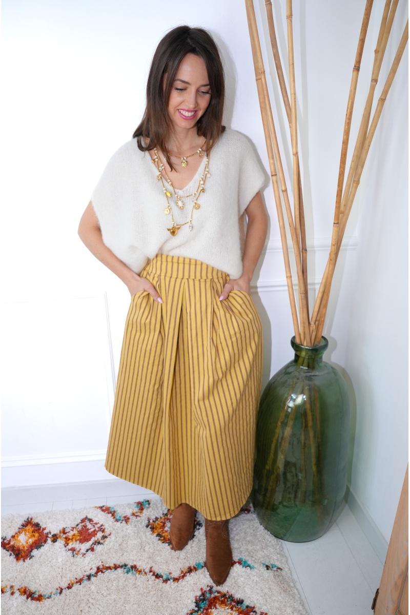 Jupe Rayée Jaune MAYA 2