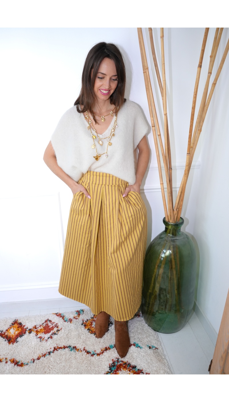 Jupe Rayée Jaune MAYA