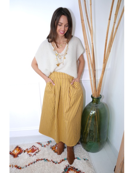 Jupe Rayée Jaune MAYA