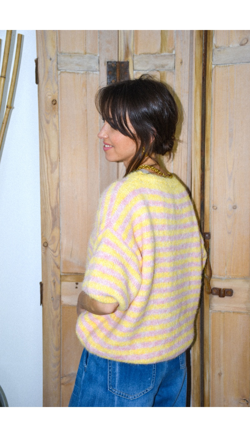 Pull Rayé Jaune MELINDA
