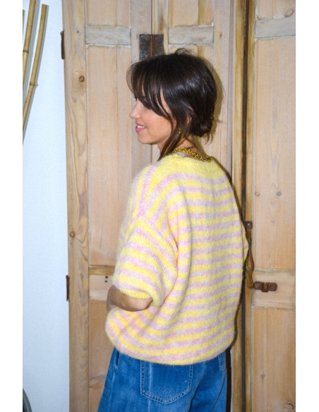 Pull Rayé Jaune MELINDA