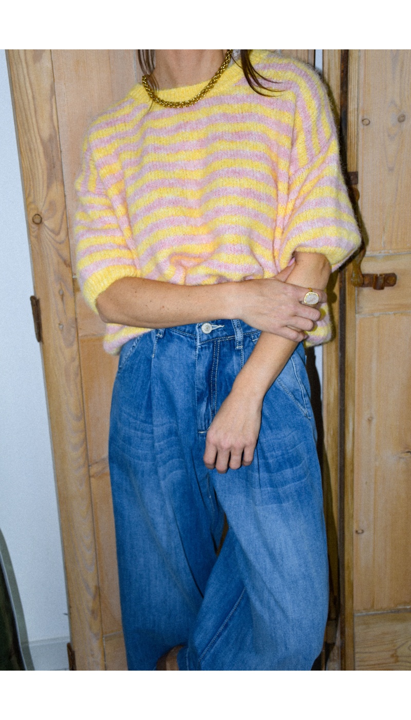Pull Rayé Jaune MELINDA