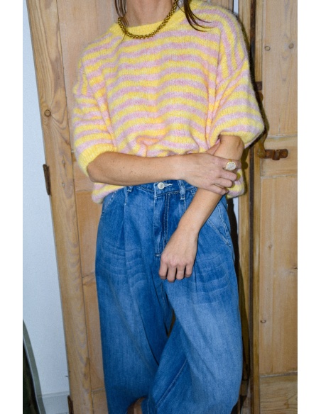 Pull Rayé Jaune MELINDA