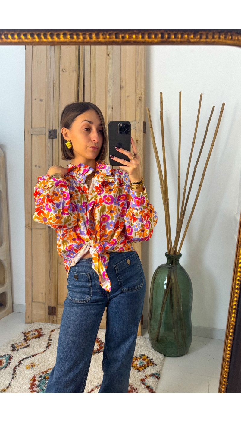 Chemisier Fleurs Multicolore CAMELIA