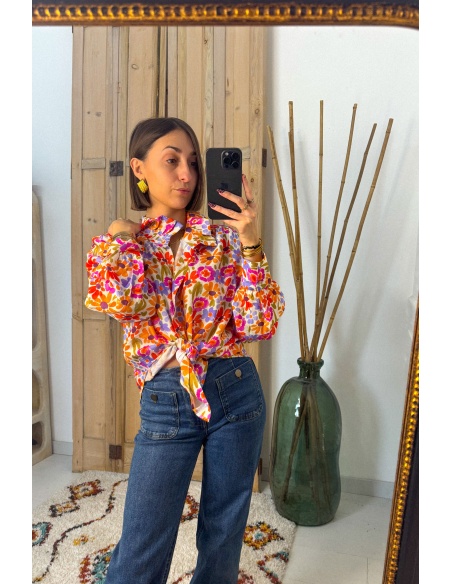 Chemisier Fleurs Multicolore CAMELIA